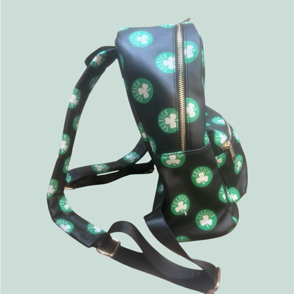 Black And Green Patterned Backpack - image 5